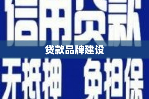 贵德贷款品牌建设