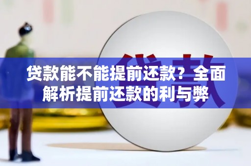 贵德贷款能不能提前还款？全面解析提前还款的利与弊
