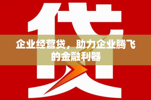 贵德企业经营贷，助力企业腾飞的金融利器