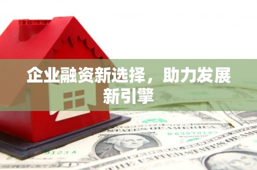 贵德企业融资新选择，助力发展新引擎