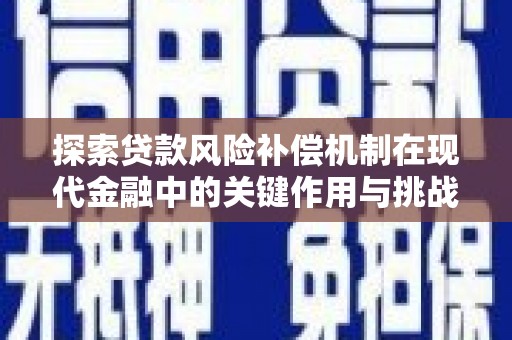贵德探索贷款风险补偿机制在现代金融中的关键作用与挑战