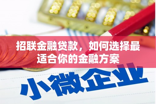 贵德招联金融贷款，如何选择最适合你的金融方案