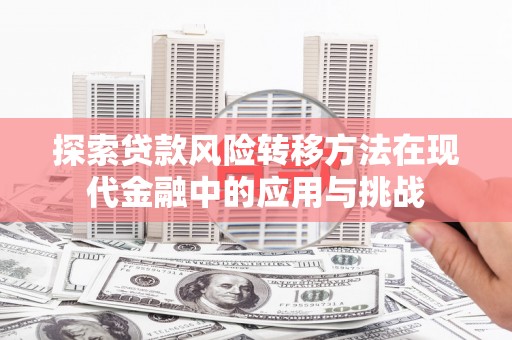 贵德探索贷款风险转移方法在现代金融中的应用与挑战