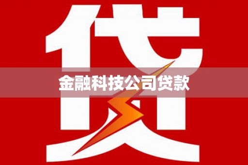 贵德金融科技公司贷款