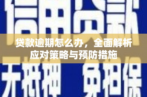 贵德贷款逾期怎么办，全面解析应对策略与预防措施