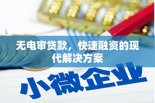 贵德无电审贷款，快速融资的现代解决方案