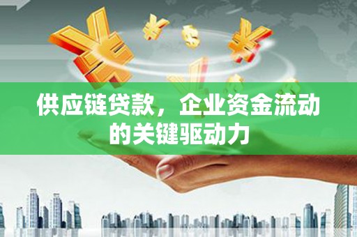 贵德供应链贷款，企业资金流动的关键驱动力