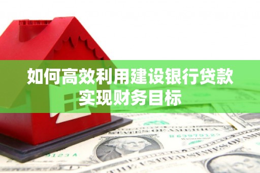 贵德如何高效利用建设银行贷款实现财务目标