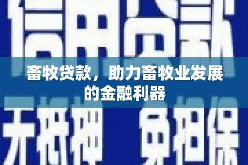 贵德畜牧贷款，助力畜牧业发展的金融利器