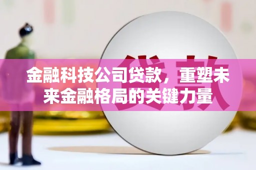 贵德金融科技公司贷款，重塑未来金融格局的关键力量
