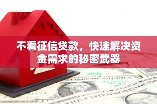 贵德不看征信贷款，快速解决资金需求的秘密武器