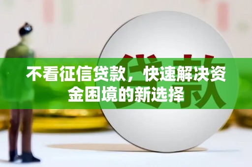 贵德不看征信贷款，快速解决资金困境的新选择