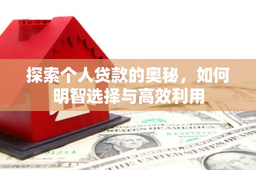 贵德探索个人贷款的奥秘，如何明智选择与高效利用