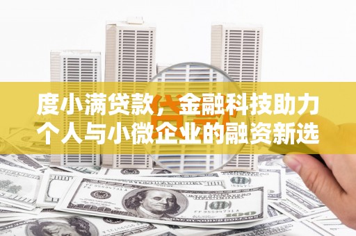 贵德度小满贷款，金融科技助力个人与小微企业的融资新选择