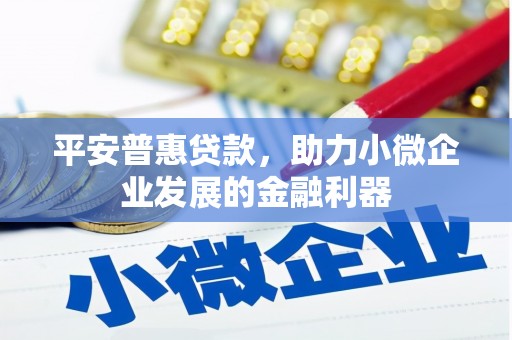 贵德平安普惠贷款，助力小微企业发展的金融利器