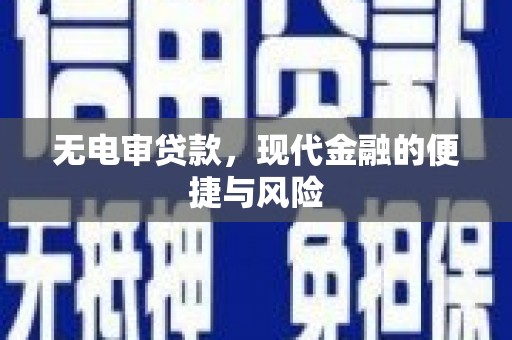 贵德无电审贷款，现代金融的便捷与风险