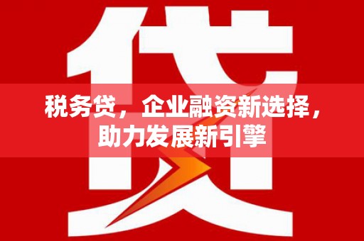 贵德税务贷，企业融资新选择，助力发展新引擎