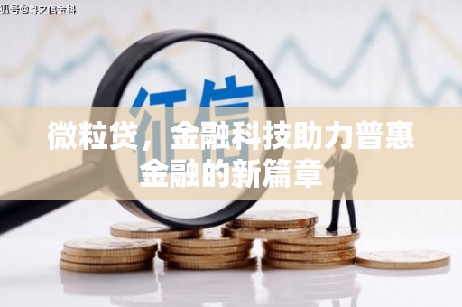 贵德微粒贷，金融科技助力普惠金融的新篇章