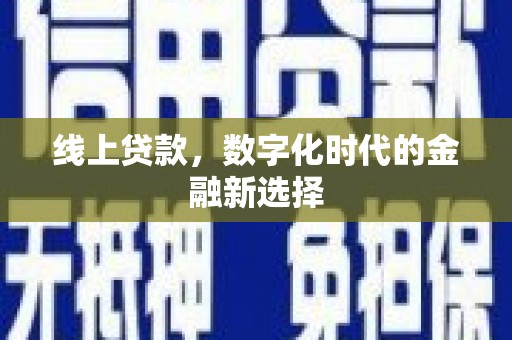 贵德线上贷款，数字化时代的金融新选择