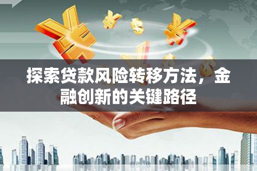 贵德探索贷款风险转移方法，金融创新的关键路径