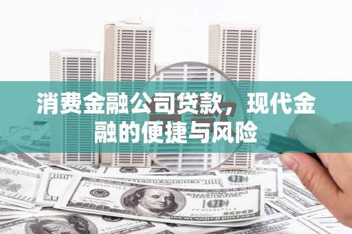 贵德消费金融公司贷款，现代金融的便捷与风险
